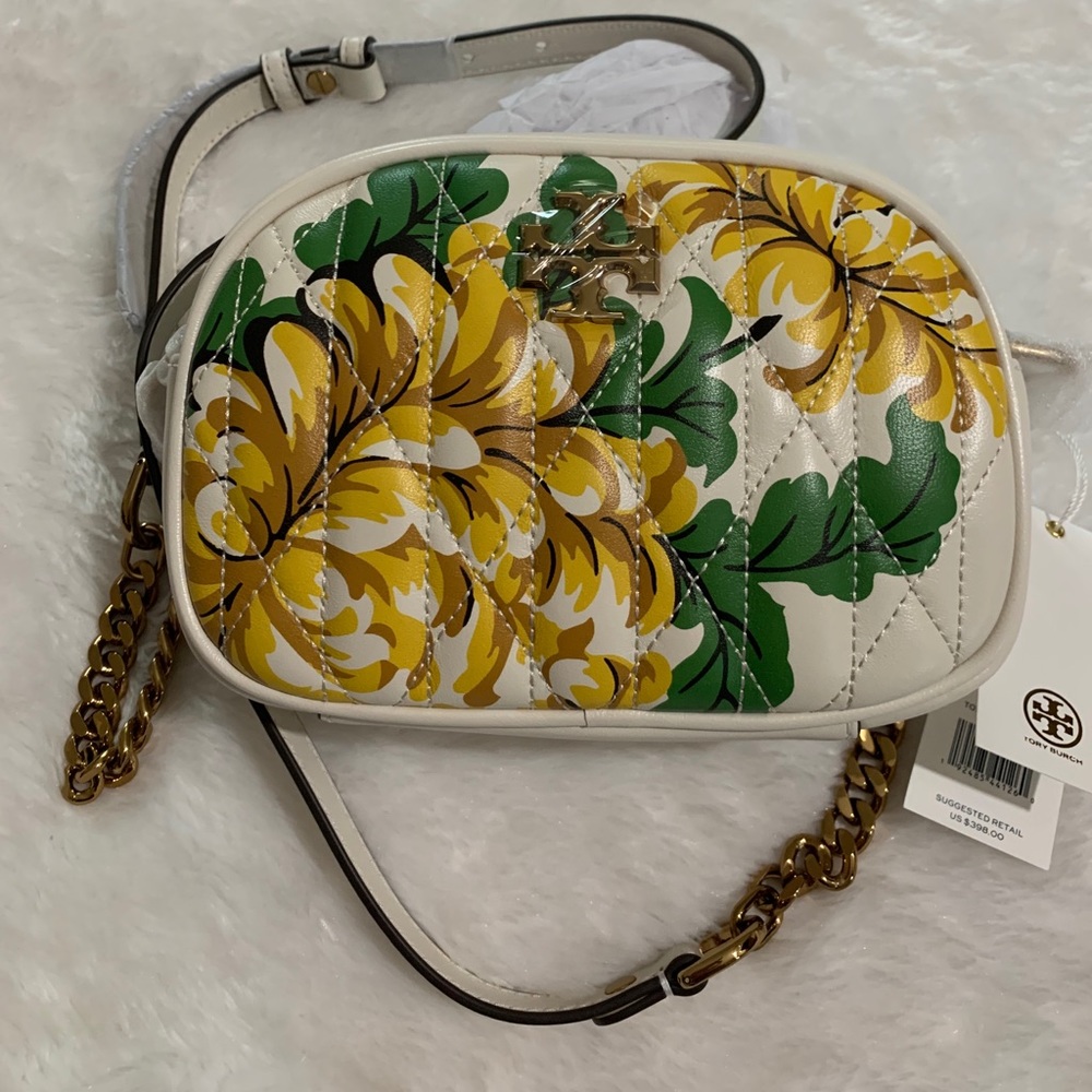 Tory Burch Kira Chevron Quilted Floral Camera bag